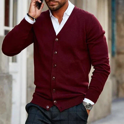 Bruno Men's Cardigan - styled view