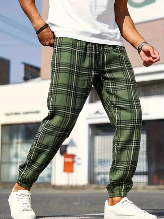 Wren Women's Plaid Joggers - styled view
