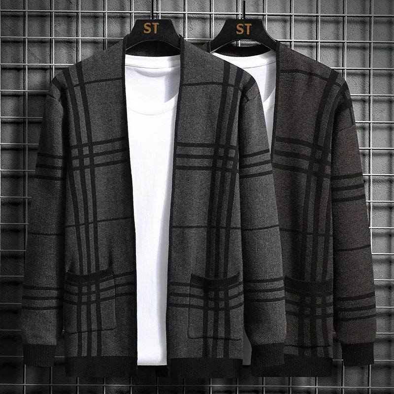 Rosa Women's Plaid Cardigan - front view