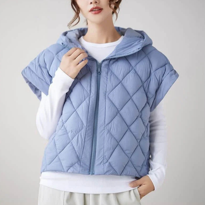 Mabel Women's Quilted Vest - flat lay