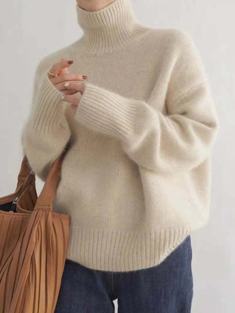 Beatrix Women's Cashmere Turtleneck - front view