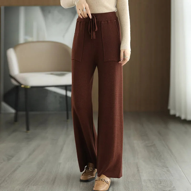 Saskia Women's Wool Pant - styled view