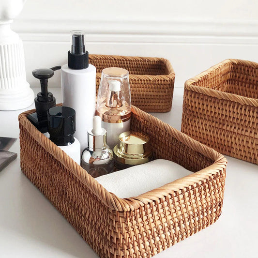 Artisan Rattan Storage Basket | Hand-Woven, Multi-Purpose