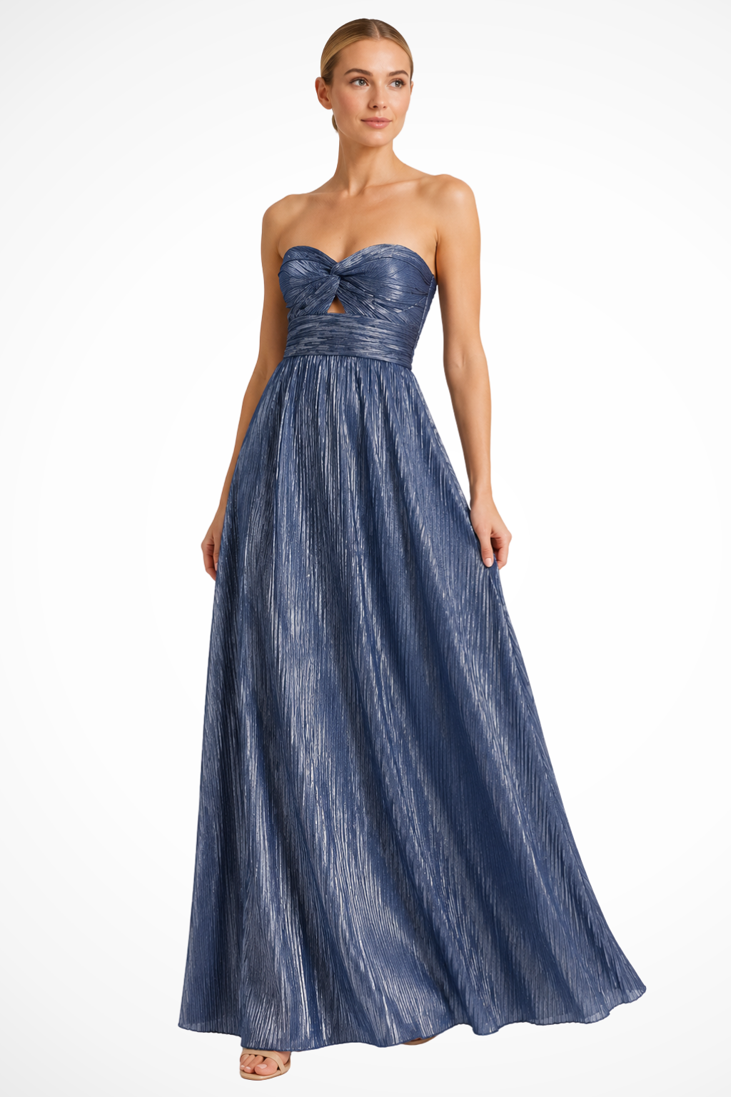 Uma Women's Pleated Maxi Dress - front view