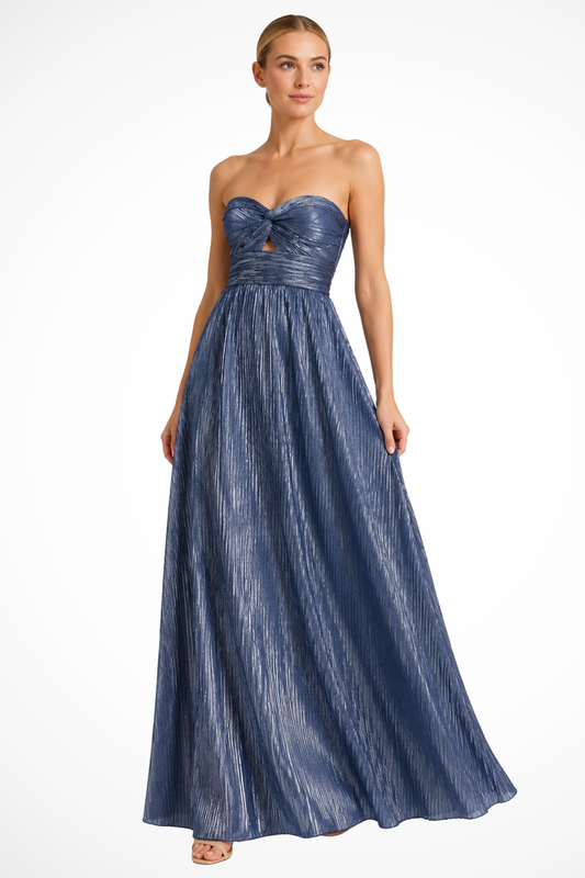 Uma Women's Pleated Maxi Dress - front view