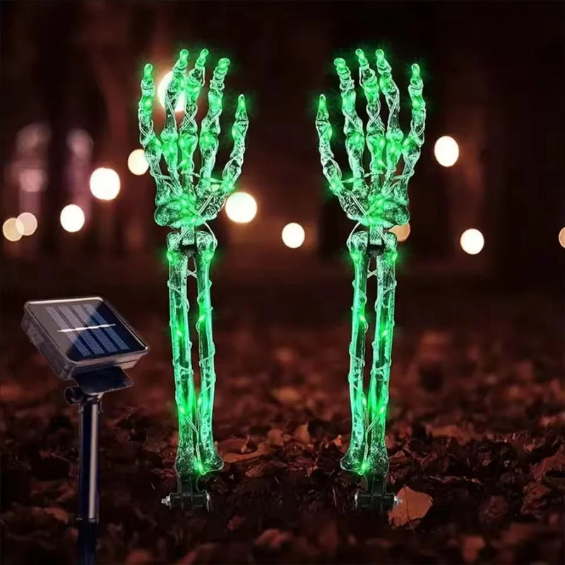Slate Solar Lights | White, Green
