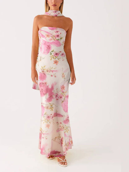 Sable Women's Floral Maxi Dress - close-up detail