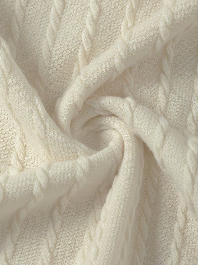 Edith Women's Cable Knit Two-piece Set - back view