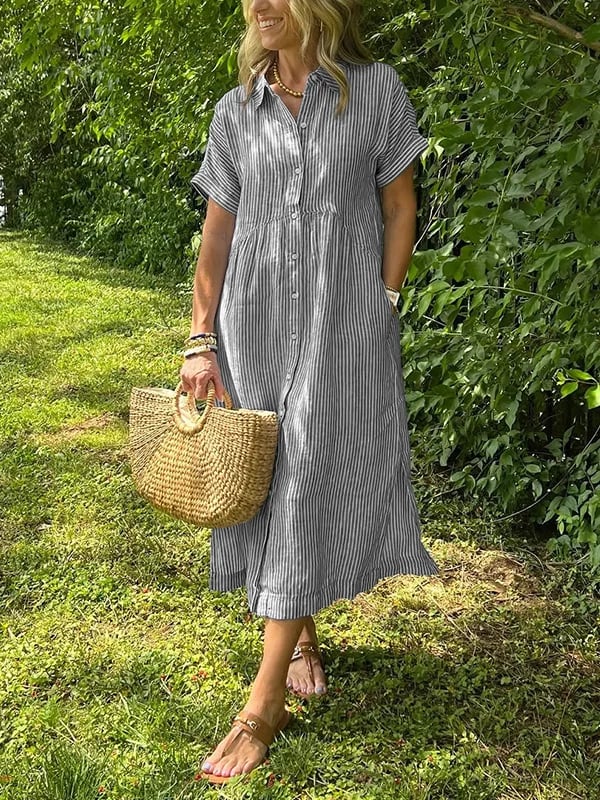 Selma Women's Striped Shirt - styled view