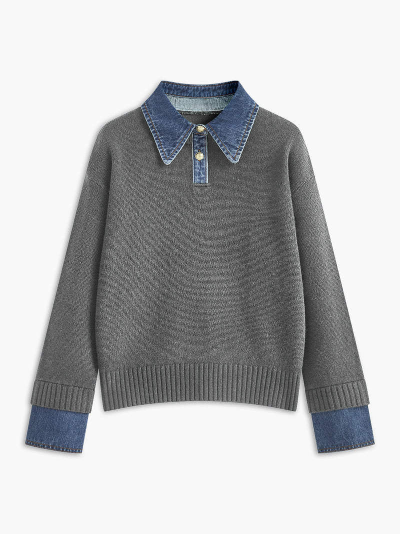 Iris Women's Sweater - flat lay