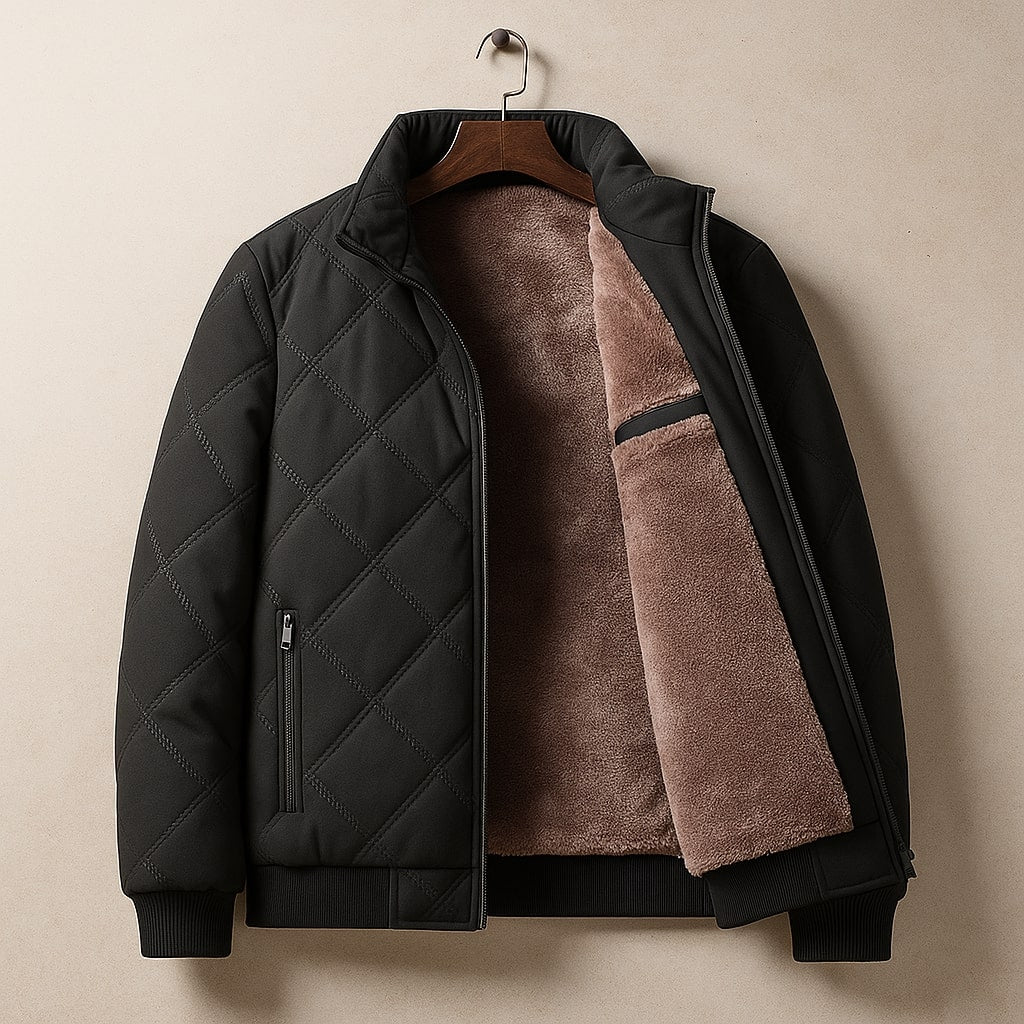 Soren Men's Quilted Jacket - full-length view