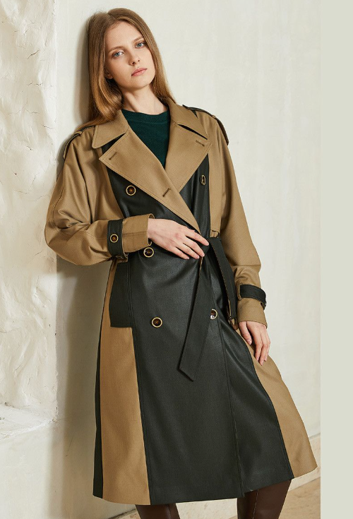 Nell Women's Adjustable Trench Coat - front view