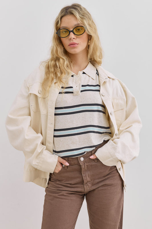 Paloma Women's Striped Shirt - styled view