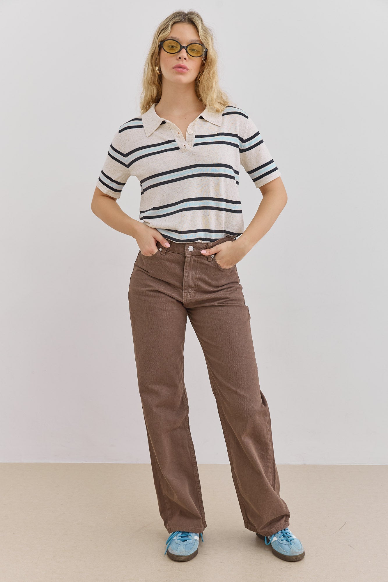 Paloma Women's Striped Shirt - fabric and finish detail