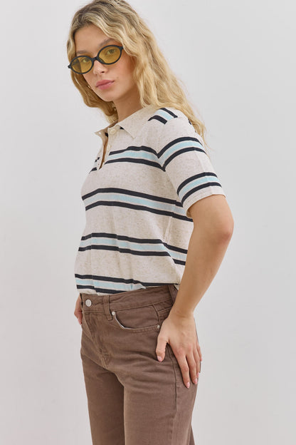 Paloma Women's Striped Shirt - back view
