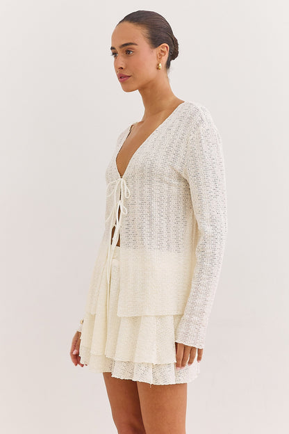 Astrid Women's Cardigan - fabric and finish detail