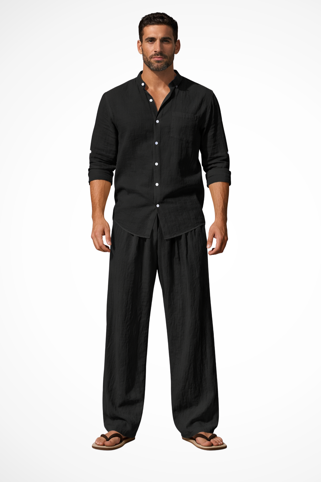 Hugo Men's Linen Trousers - front view