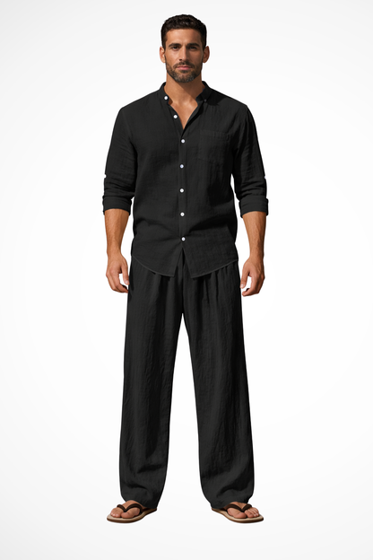 Hugo Men's Linen Trousers - front view