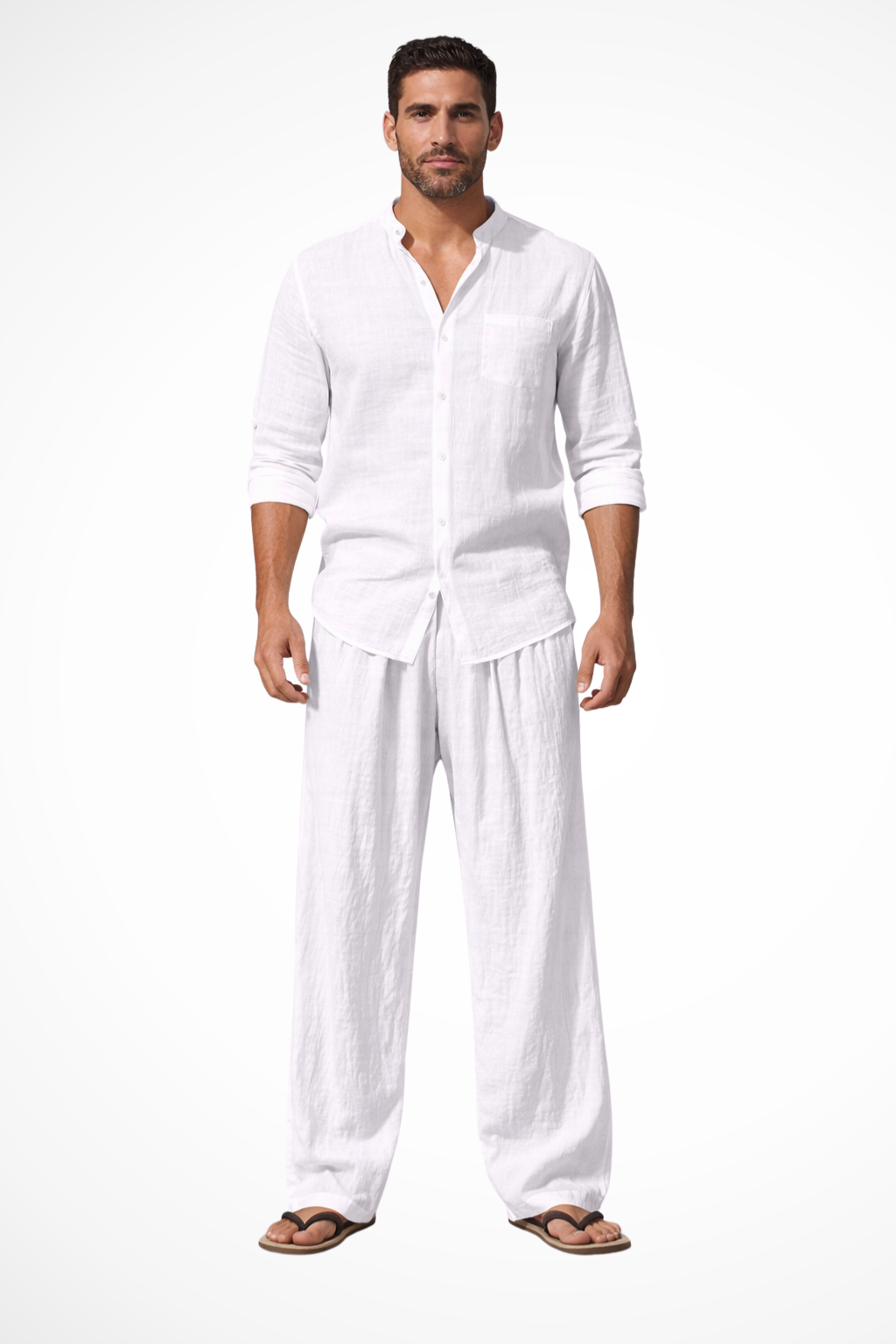 Hugo Men's Linen Trousers - back view