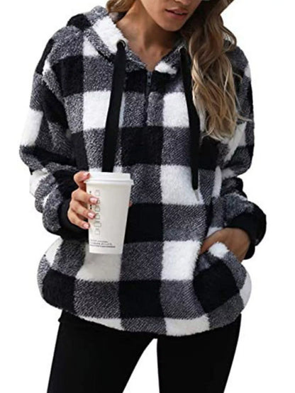 Faye Women's Plaid Sweater - flat lay