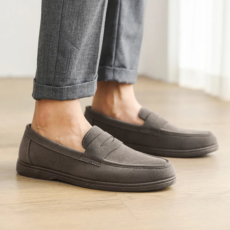 Odette Women's Suede Loafers - fabric and finish detail