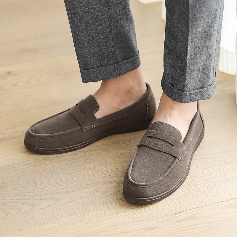 Odette Women's Suede Loafers - styled view