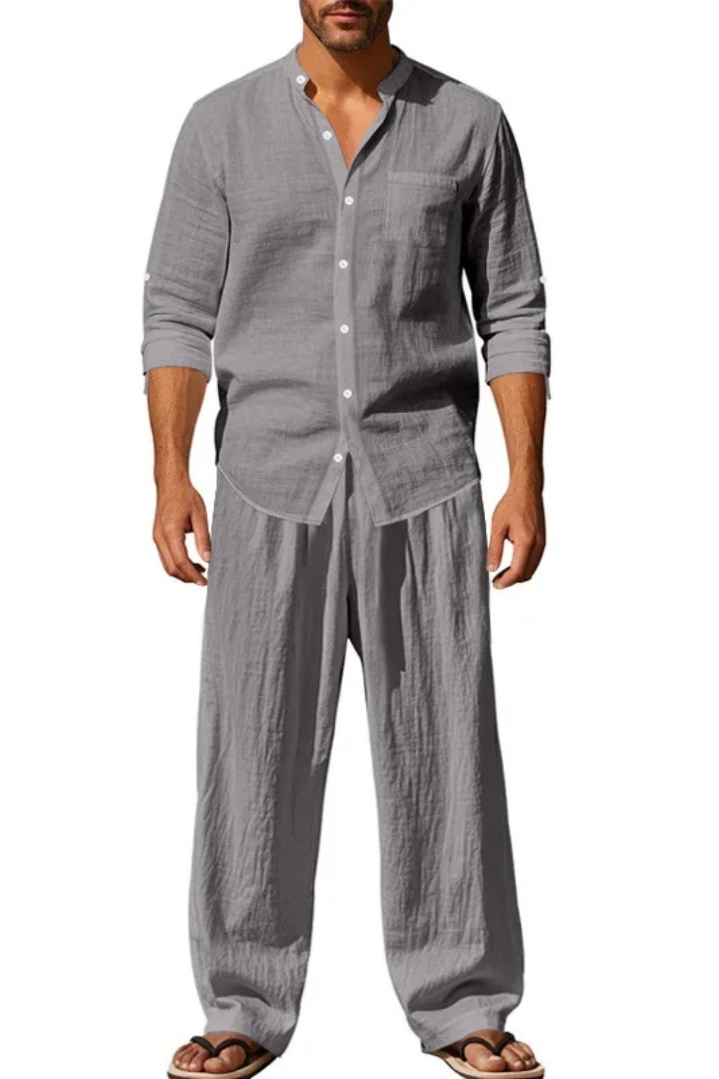 Hugo Men's Linen Trousers - front view