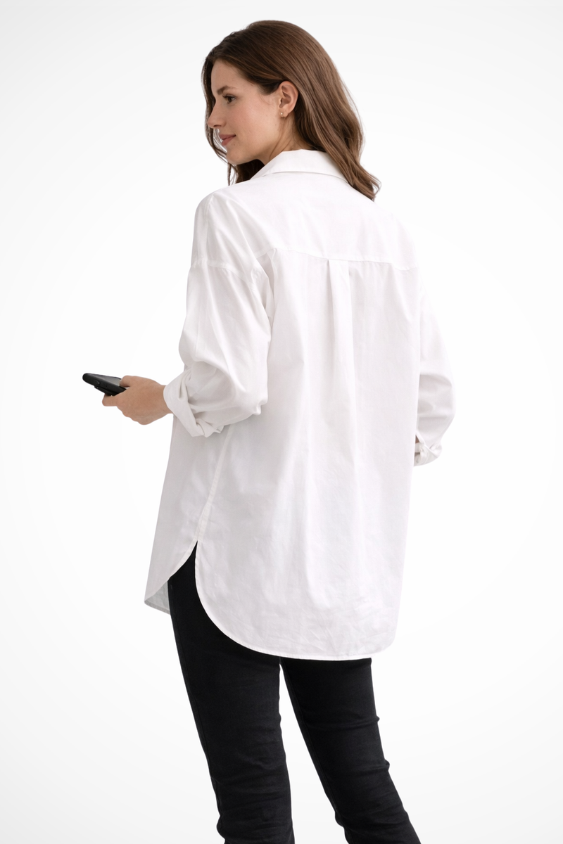 Imogen Women's Oversized Blouse - fabric and finish detail