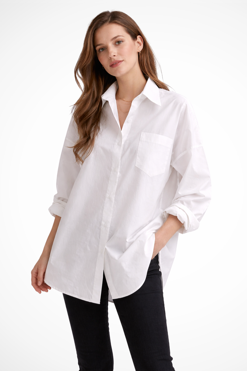 Imogen Women's Oversized Blouse | Long Sleeve, Button