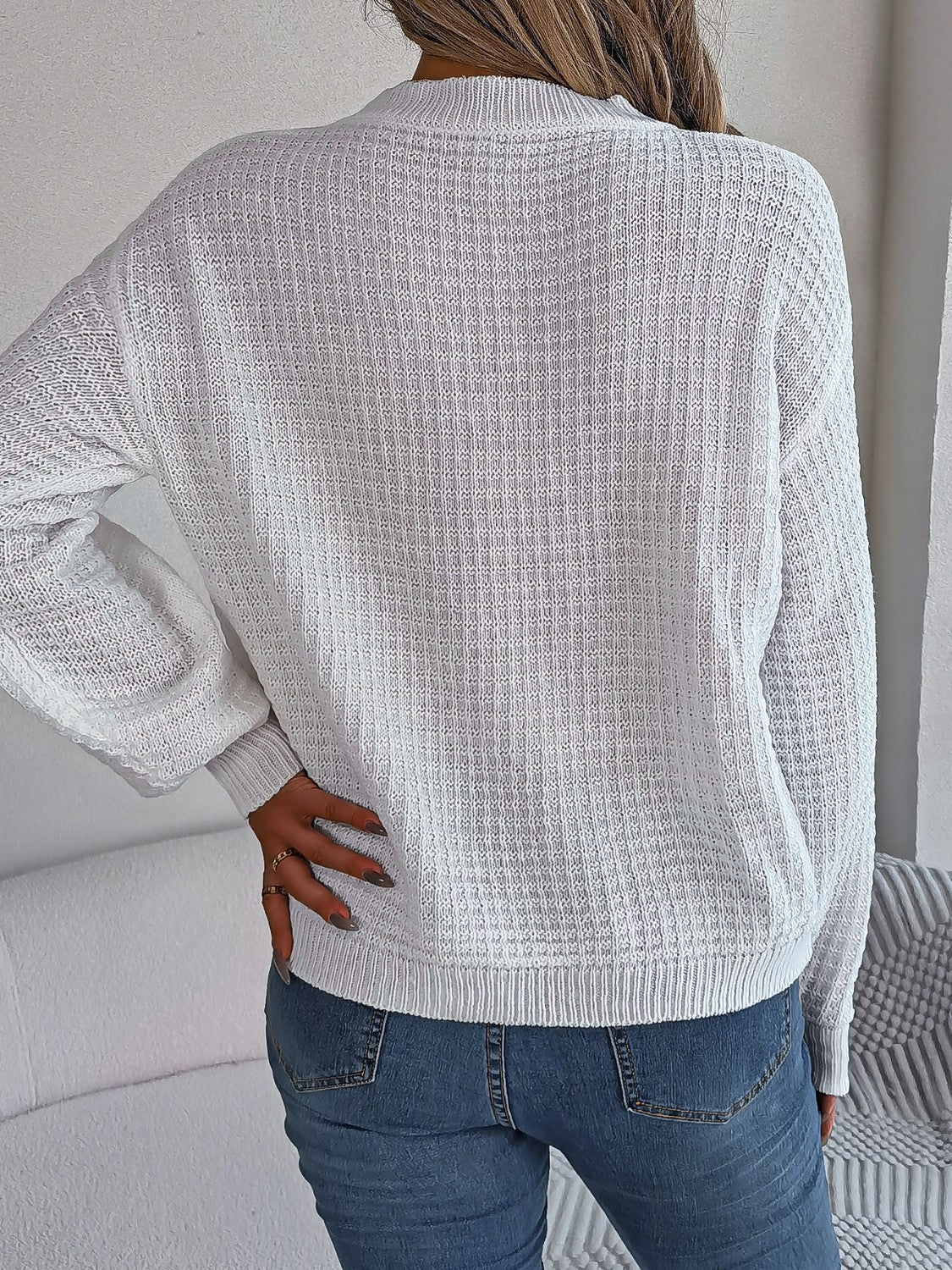 Bijou Women's Cable Knit Sweater - shown in use