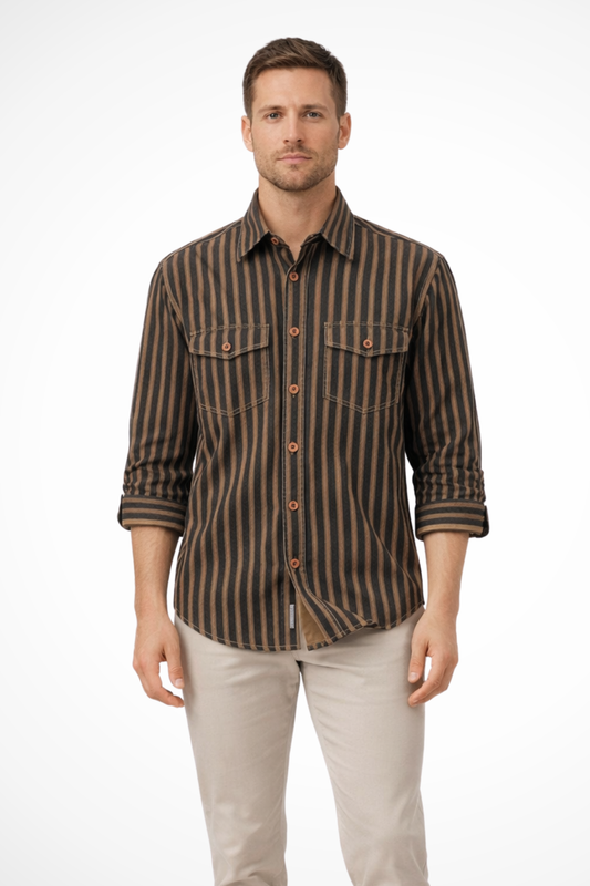 Griffin Men's Striped Blouse - front view