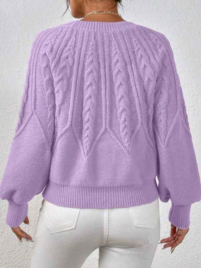 Beatrix Women's Cable Knit Sweater - shown in use
