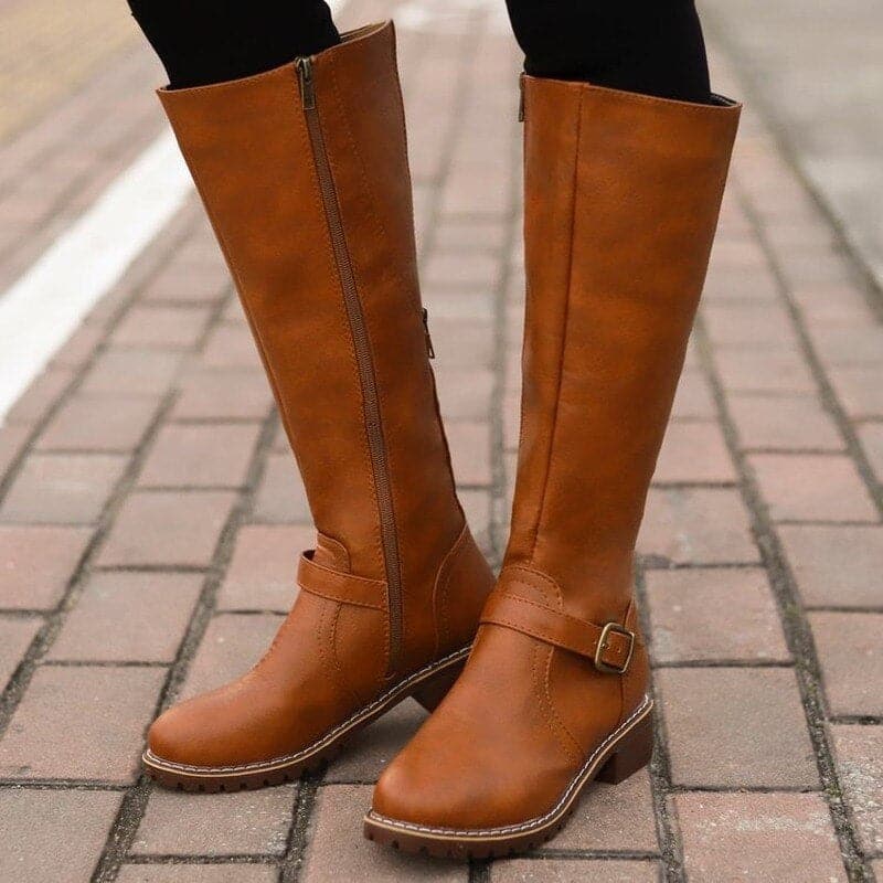 Astrid Women's Knee-high Boots - fabric and finish detail