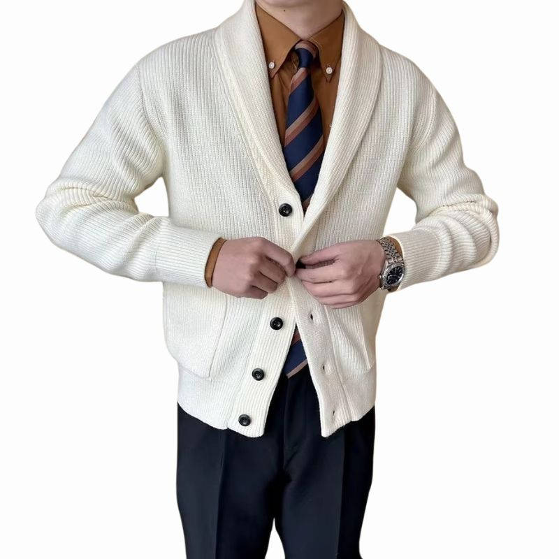 Emmett Men's Cardigan - styled view