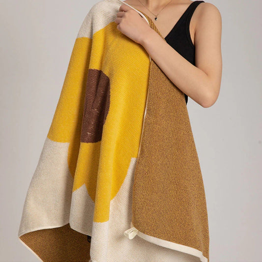Floral Cotton Bath Towel | Sunflower Print