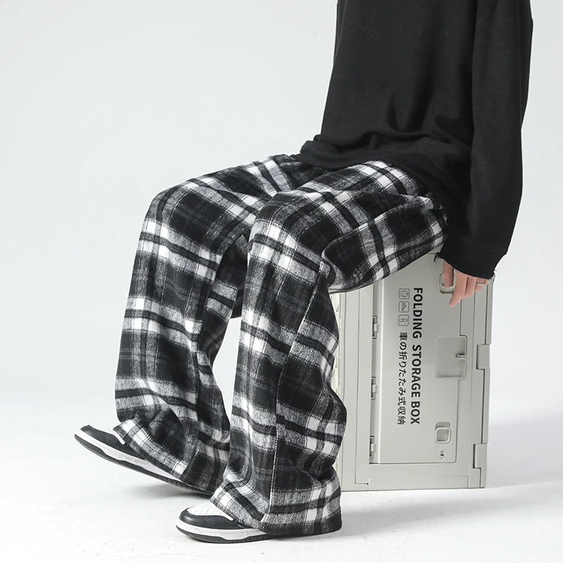 Nora Women's Plaid Joggers - full-length view