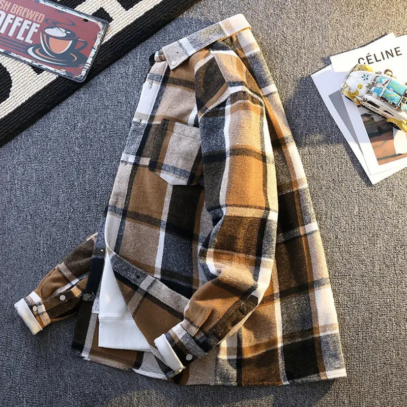 Kira Women's Plaid Shirt - fabric and finish detail