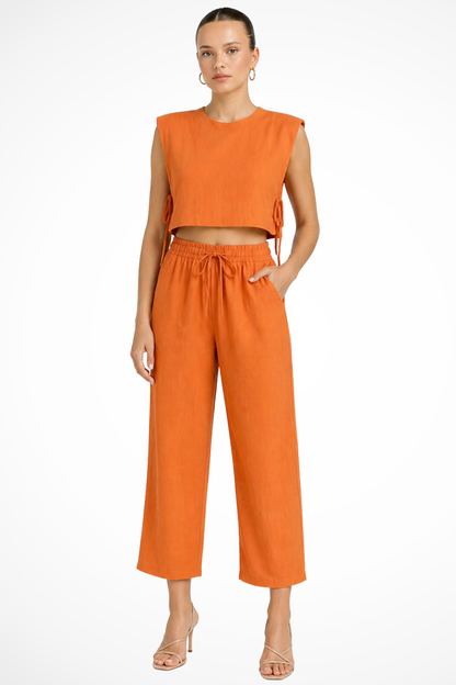 Vienna Women's Wide Leg Trousers - full-length view