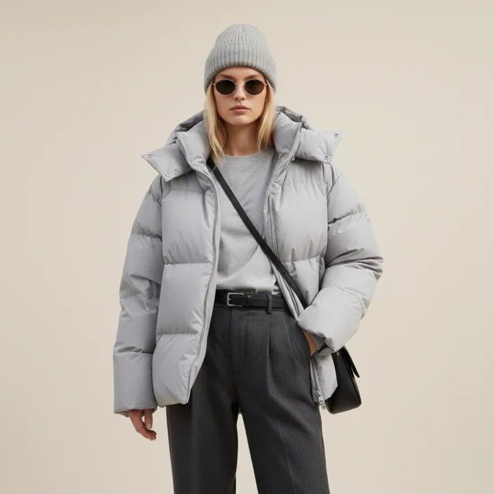 Elsie Women's Adjustable Puffer Jacket - styled view