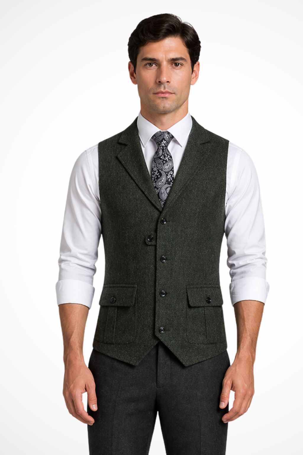 Theo Men's Vest - flat lay