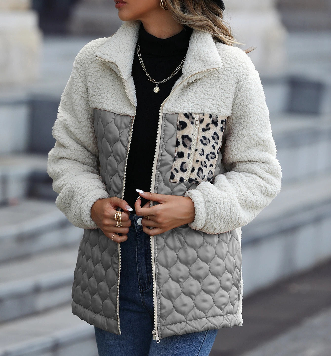 Vera Women's Quilted Jacket - close-up detail