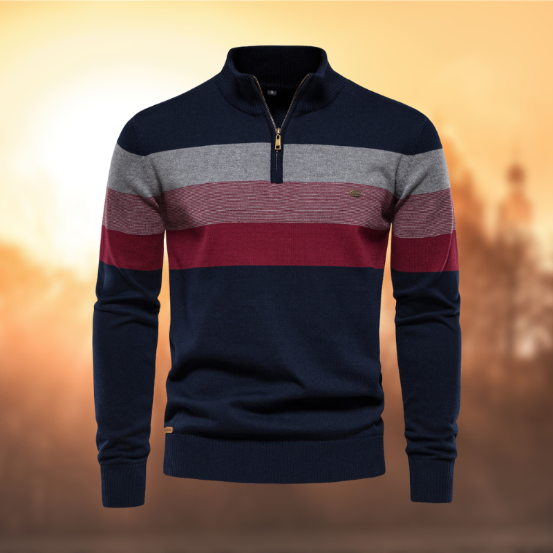 Griffin Men's Striped Sweater - front view