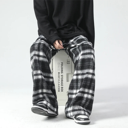 Nora Women's Plaid Joggers - back view