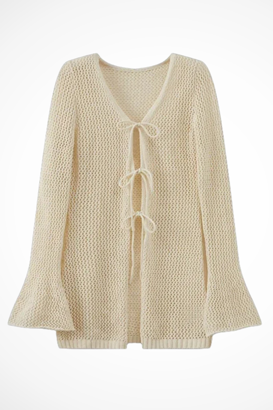 Verity Women's Crochet Cardigan - styled view