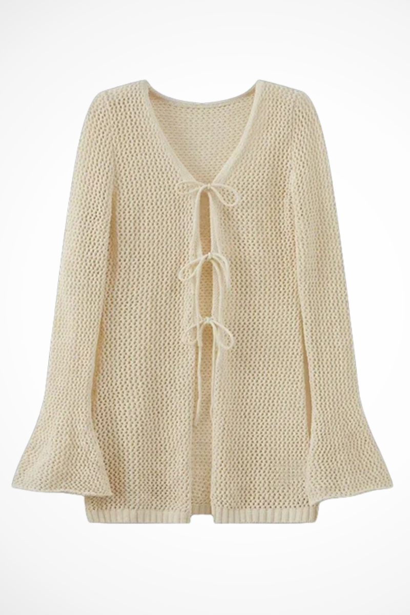 Verity Women's Crochet Cardigan - styled view