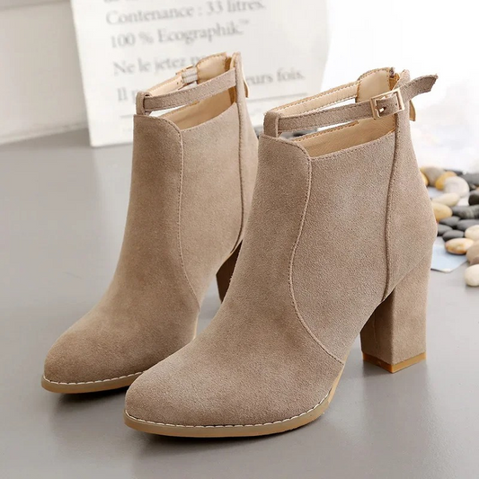 Winona Women's Block Heel Ankle Boots - styled view