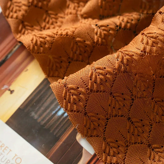 Amber Glow Boho Crochet Curtain | Light-Filtering, Rod Pocket