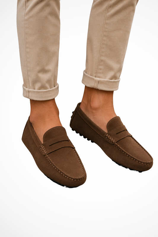 Kester Men's Suede Loafers - styled view