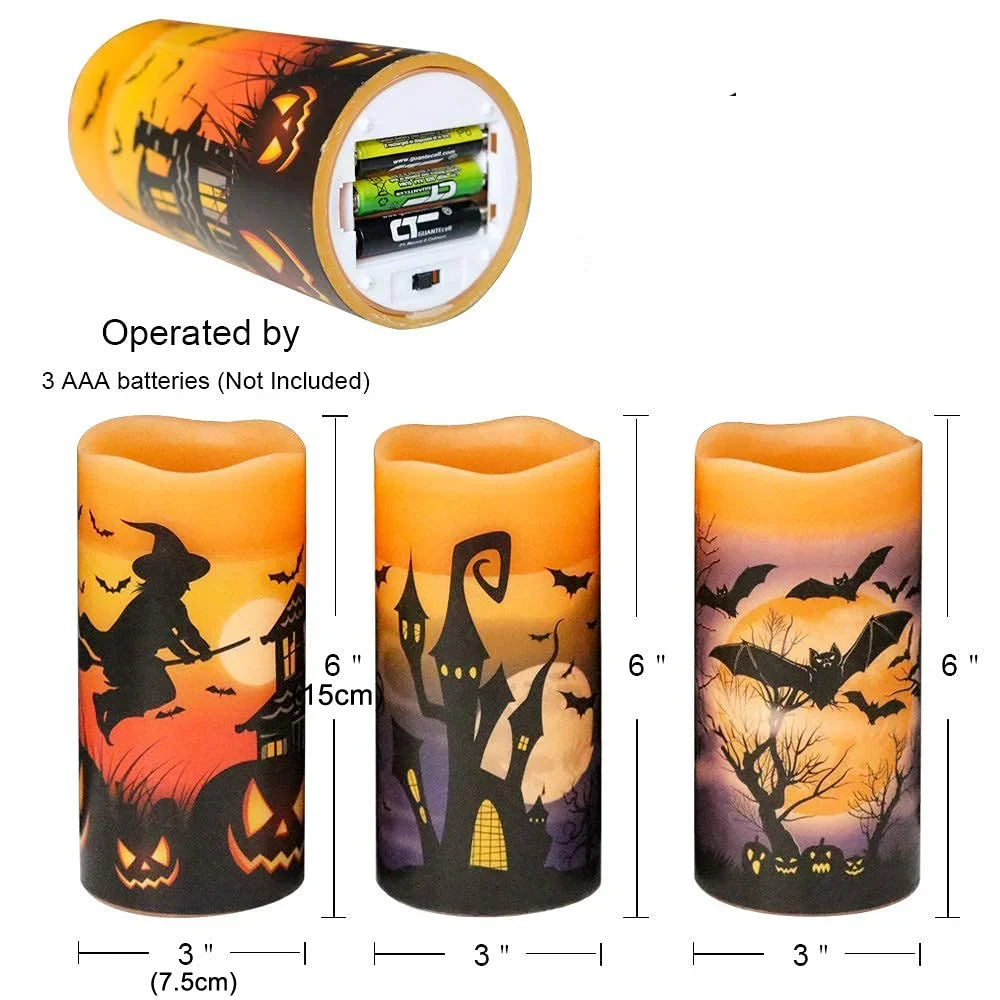 Quarry LED Flameless Candles - back view