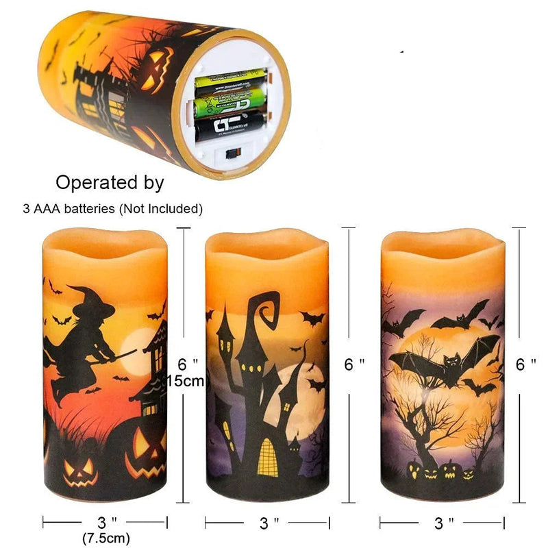 Quarry LED Flameless Candles - back view